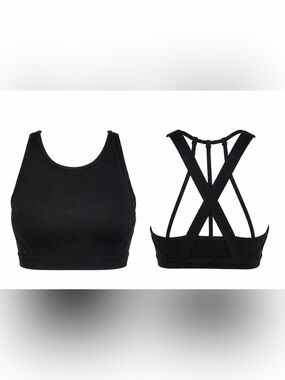 🔥 Mondetta Strappy Back Sports Bra | Black | SIZE SMALL | Snatched Fit